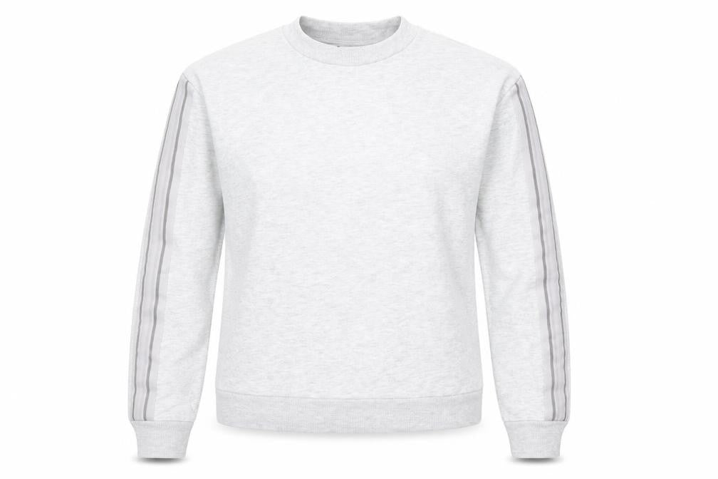 Front view of Topshop women’s grey cotton pullover sweatshirt, size UK 6, pullover
