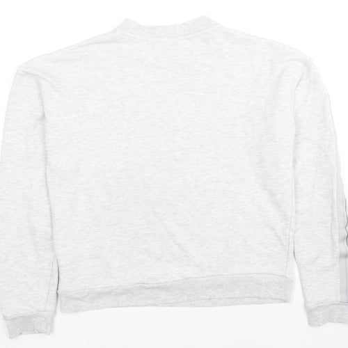 Topshop Womens Grey Cotton Pullover Sweatshirt Size 6 Pullover