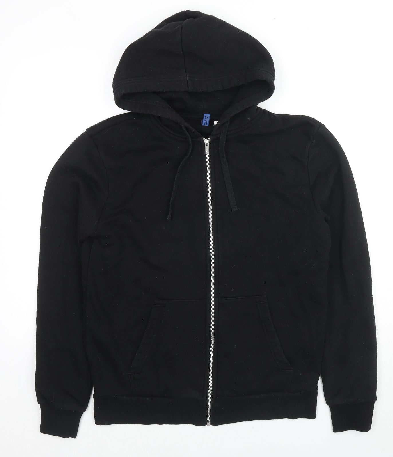Divided by H&M Mens Black Cotton Full Zip Hoodie Size M