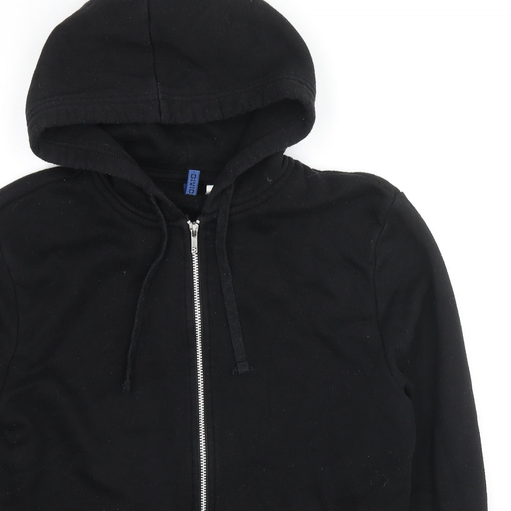 Divided by H&M Mens Black Cotton Full Zip Hoodie Size M