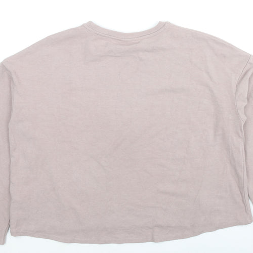 Etam Womens Beige Viscose Basic Blouse Size M Boat Neck