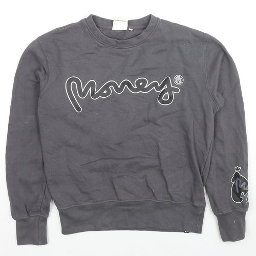monkey Womens Grey Cotton Pullover Sweatshirt Size S Pullover - Monkey Logo