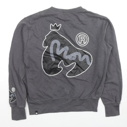 monkey Womens Grey Cotton Pullover Sweatshirt Size S Pullover - Monkey Logo