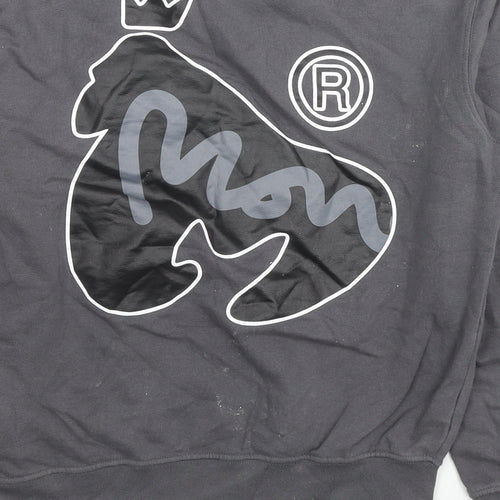 monkey Womens Grey Cotton Pullover Sweatshirt Size S Pullover - Monkey Logo