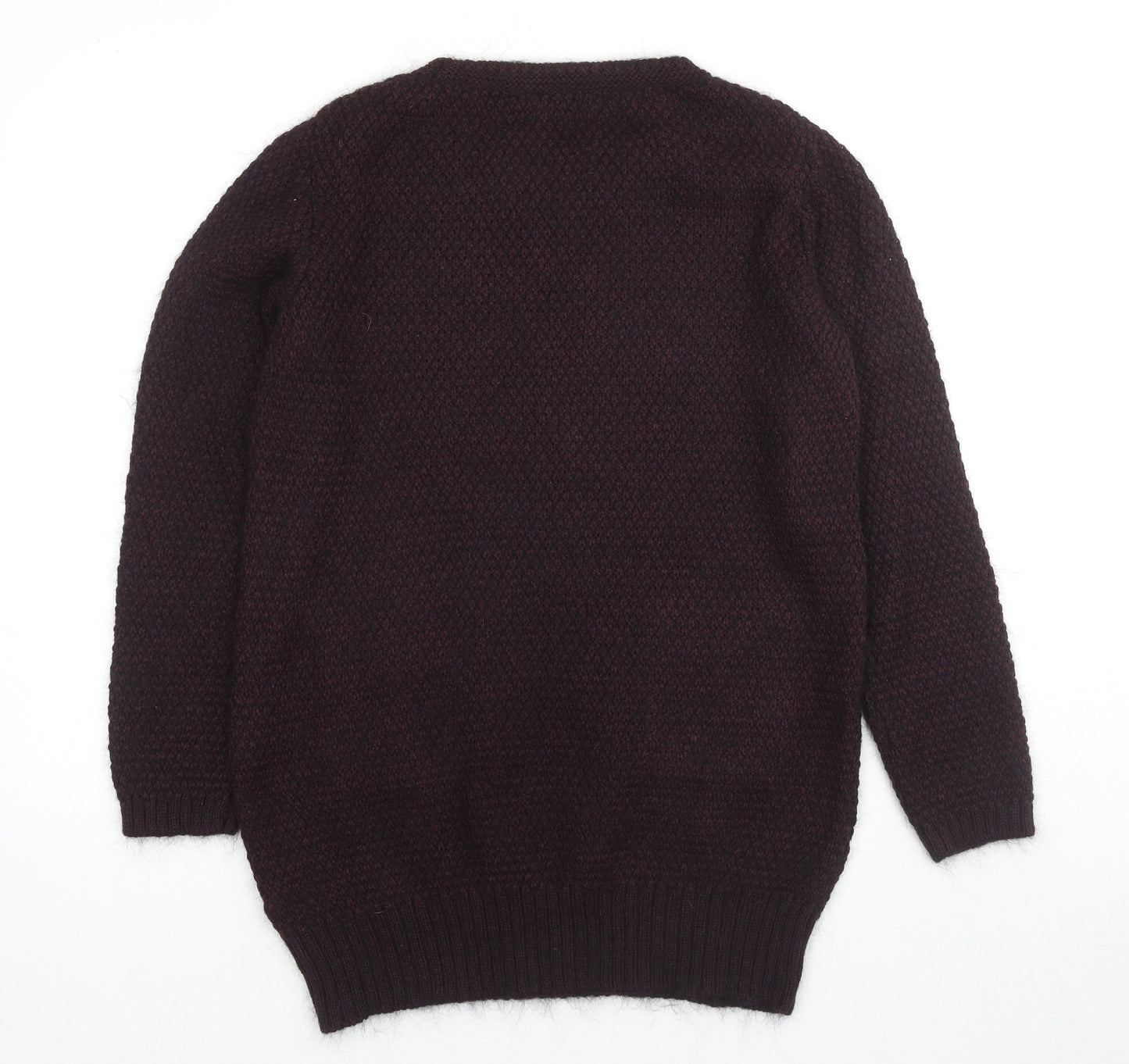 Indigo Womens Purple Round Neck Acrylic Pullover Jumper Size 14