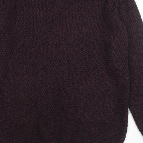 Indigo Womens Purple Round Neck Acrylic Pullover Jumper Size 14