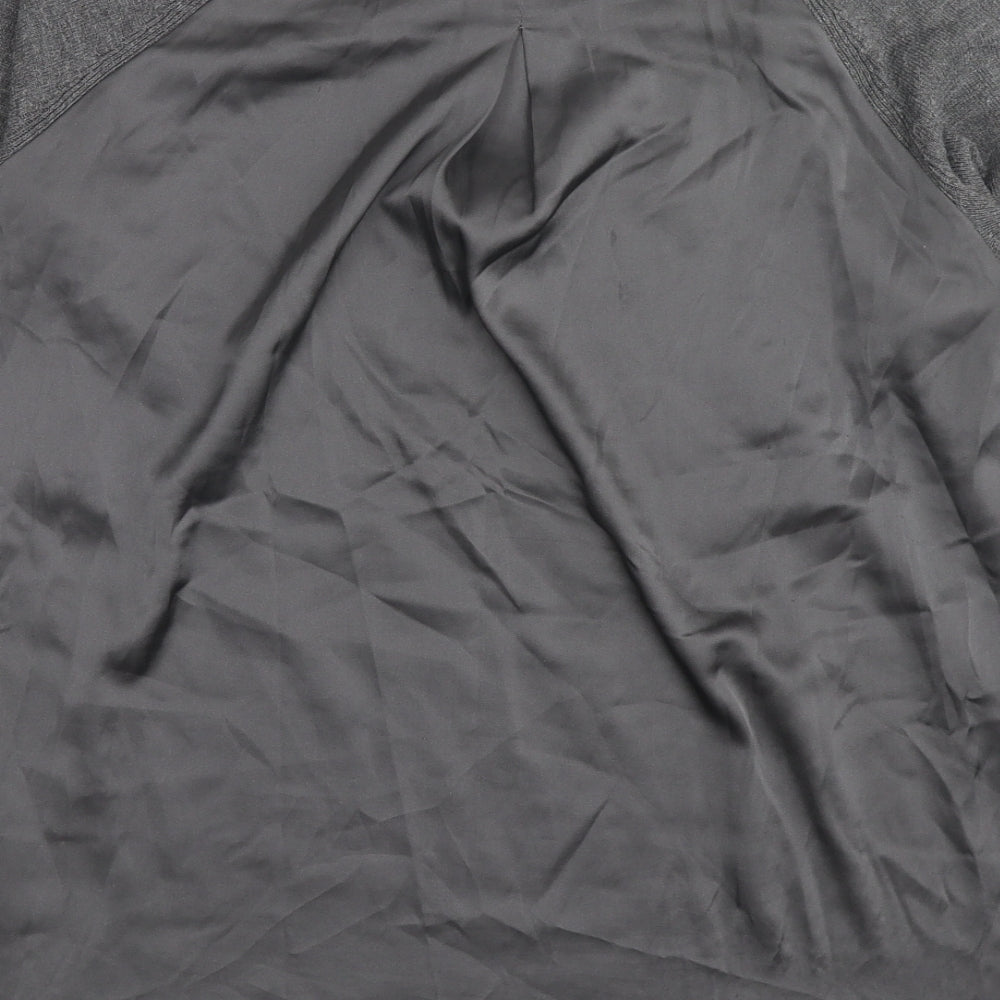 Marks and Spencer Womens Grey Round Neck Acrylic Pullover Jumper Size 8