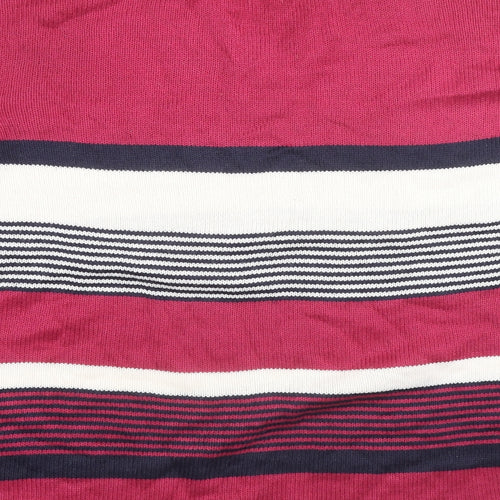 EWM Womens Multicoloured Collared Striped Acrylic Pullover Jumper Size 18 - Size 18-20