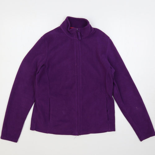 Marks and Spencer Womens Purple Jacket Size 12 Zip
