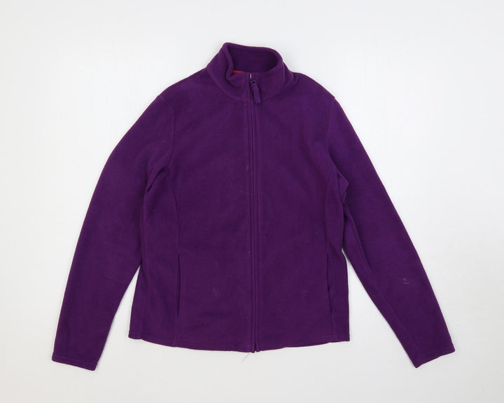 Marks and Spencer Womens Purple Jacket Size 12 Zip