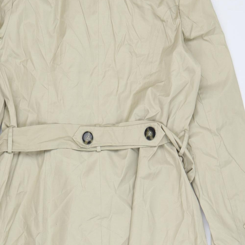 Centigrade Womens Beige Trench Coat Coat Size XL Button - Belted