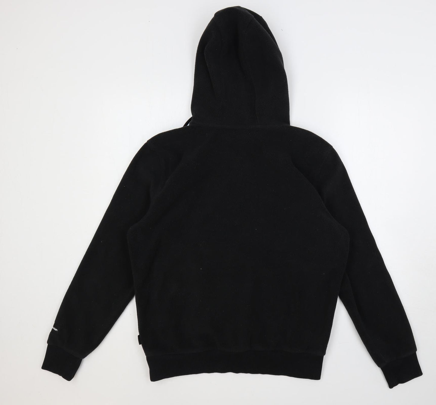 Calvin Klein Womens Black Polyester Pullover Hoodie Size XS Zip