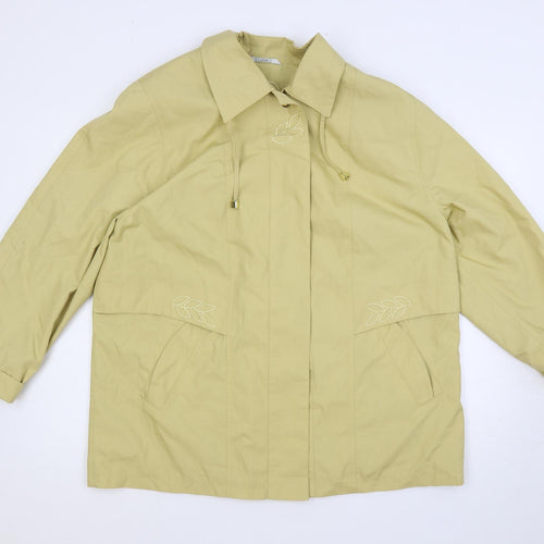 Canda Womens Beige Jacket Size XL Button - Embroidered