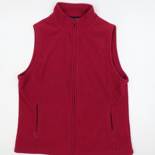 EWM Womens Pink Gilet Jacket Size M Zip - Zipped Pockets