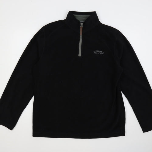 Weird Fish Mens Black Polyester Pullover Sweatshirt Size L