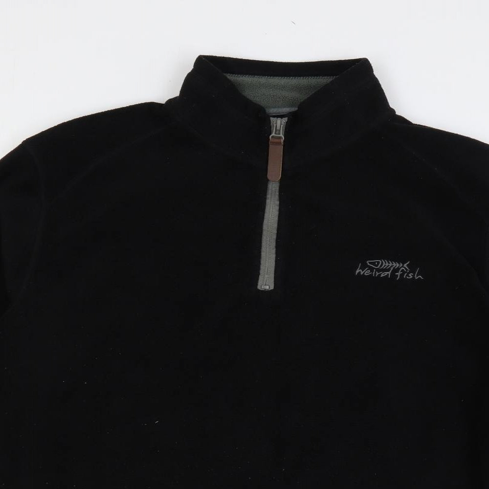 Weird Fish Mens Black Polyester Pullover Sweatshirt Size L