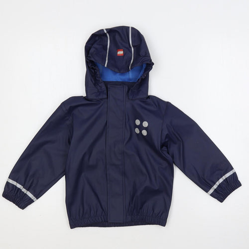 LEGO Boys Blue Rain Coat Coat Size 3 Years Zip - Hooded