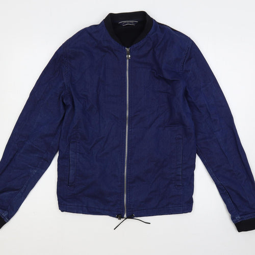 Zara Mens Blue Jacket Size L Zip