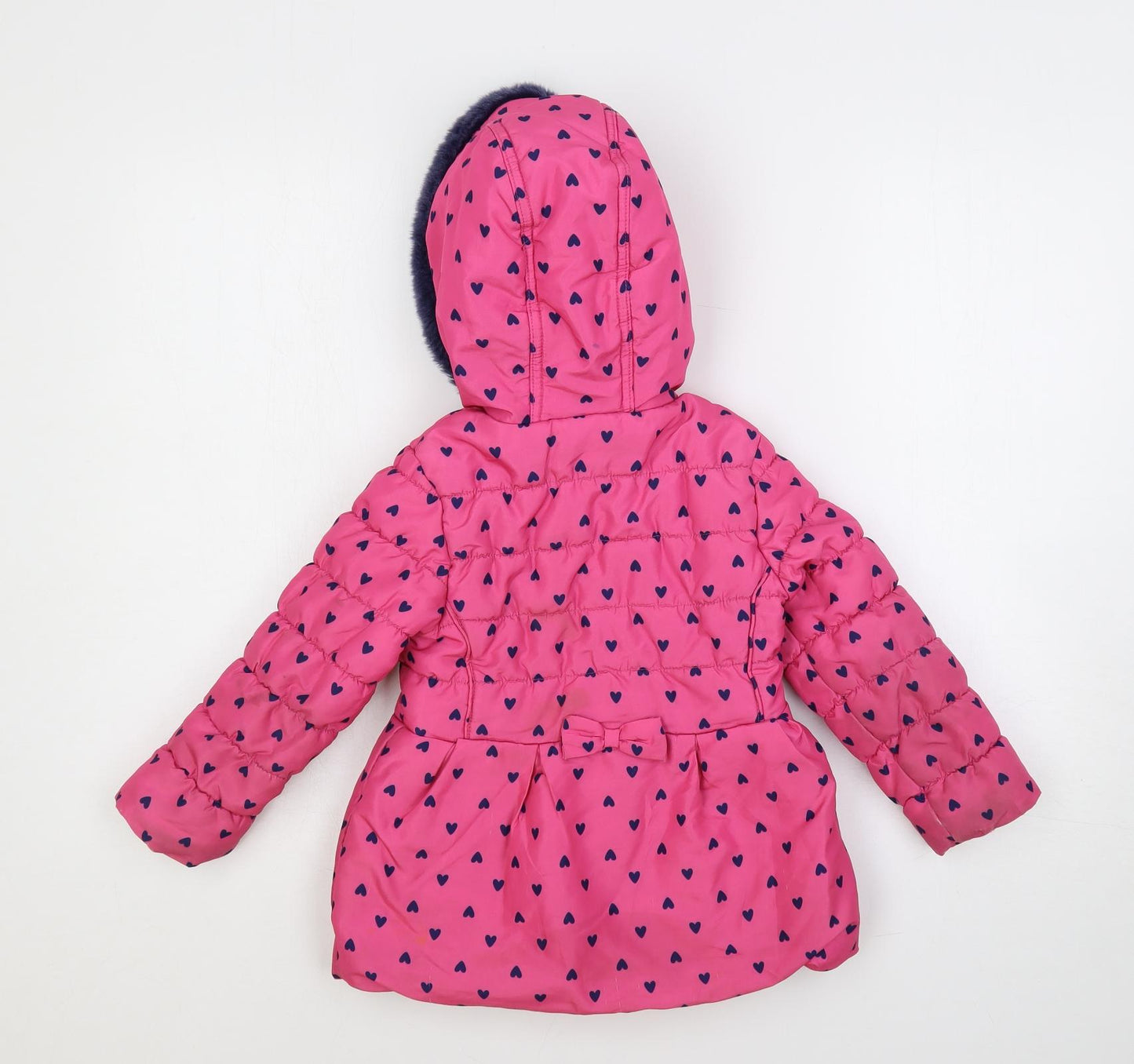 Debenhams Girls Pink Geometric Jacket Size 3-4 Years Zip - Peppa Pig