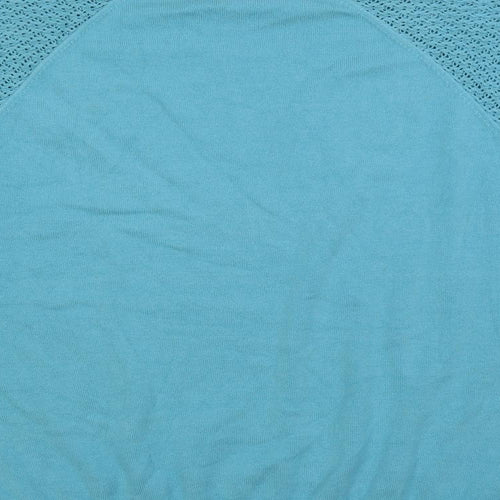 Cotswold Womens Blue Round Neck Cotton Pullover Jumper Size XL