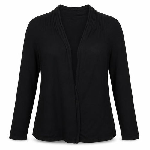 Minuet Womens Black V-Neck Viscose Cardigan Jumper Size L - Open