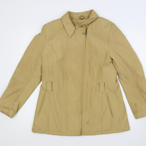 Klass Womens Beige Jacket Size 10 Zip