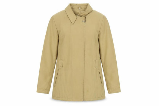 Front view of Klass women’s beige jacket, size UK 10, zip
