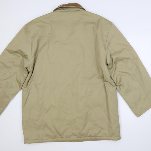 San Rosa Mens Beige Overcoat Coat Size XL Button