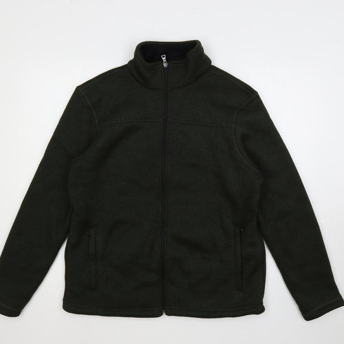 Marks and Spencer Mens Green Jacket Size M Zip - Zipped Pockets