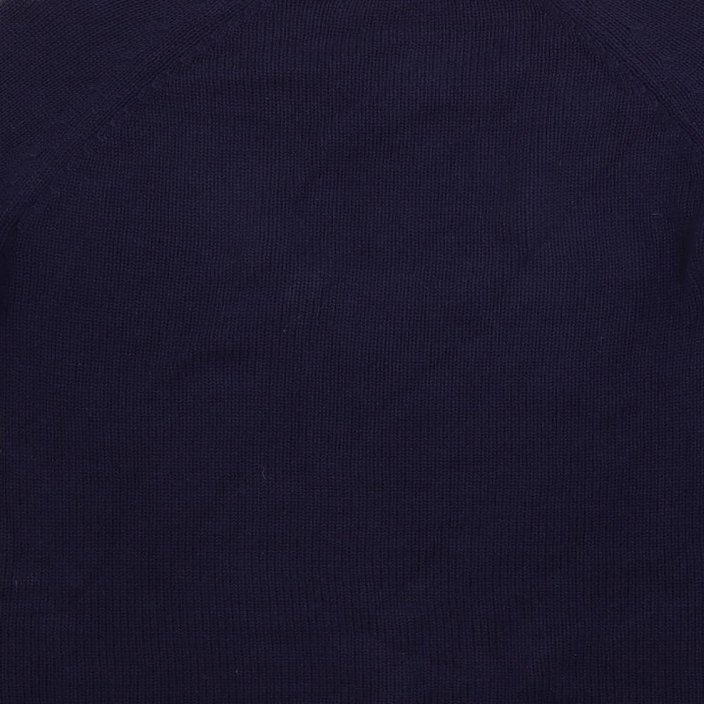 Marks and Spencer Womens Blue Round Neck Cotton Pullover Jumper Size 10