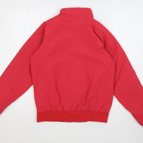 Geographical Norway Womens Pink Windbreaker Jacket Size M Zip - Zipped Pockets Logo