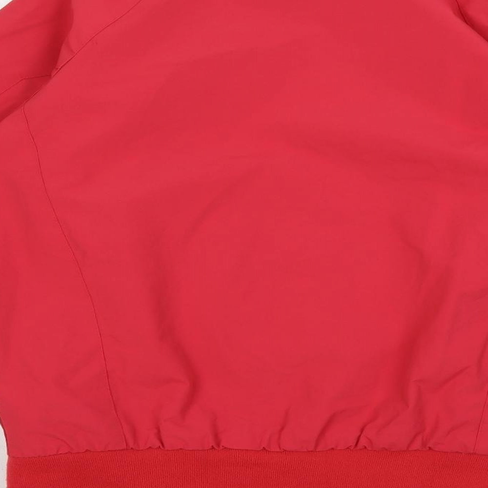 Geographical Norway Womens Pink Windbreaker Jacket Size M Zip - Zipped Pockets Logo