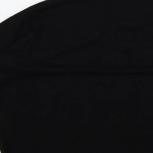 Marks and Spencer Womens Black V-Neck Acrylic Pullover Jumper Size M