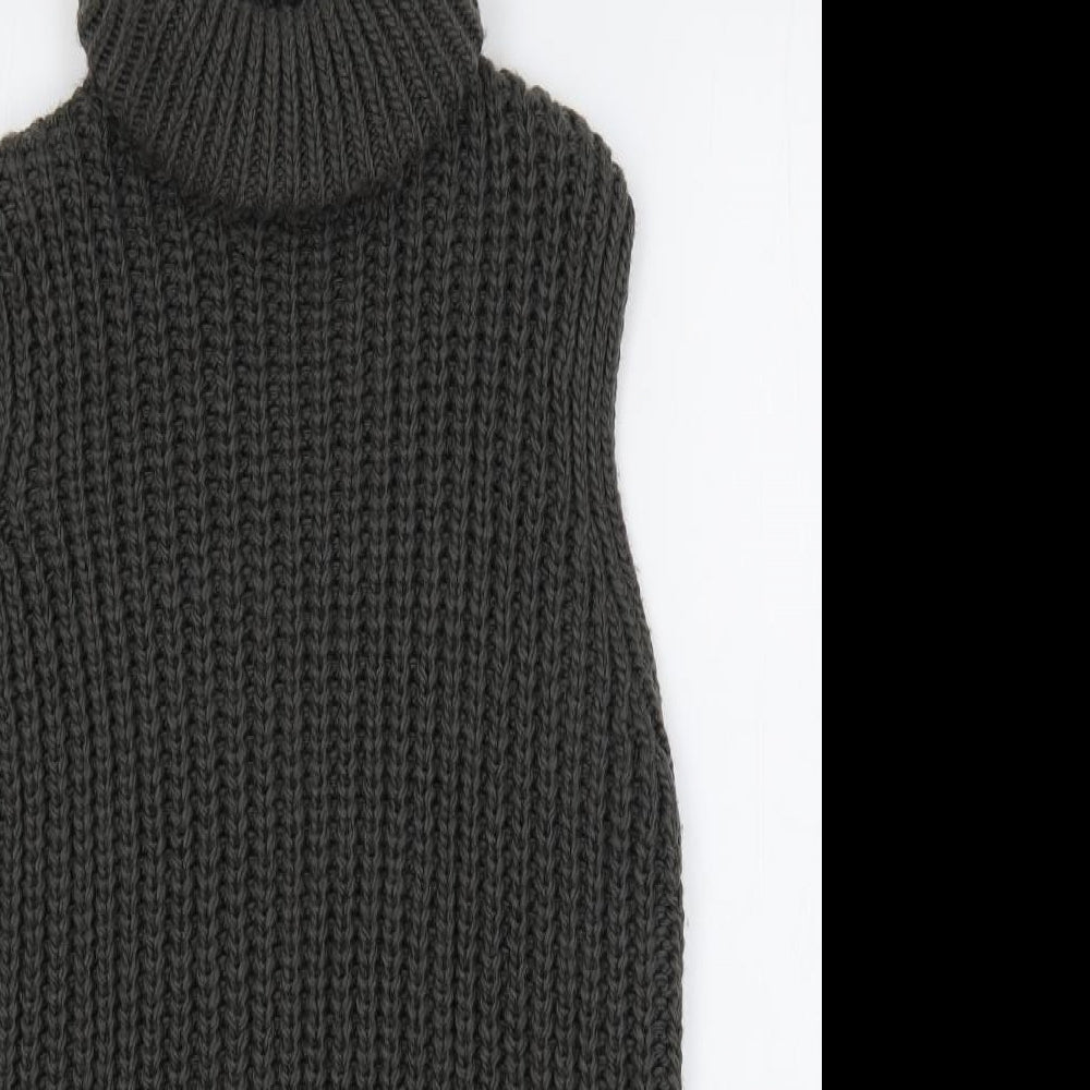 H&M Womens Green Roll Neck Polyester Pullover Jumper Size S