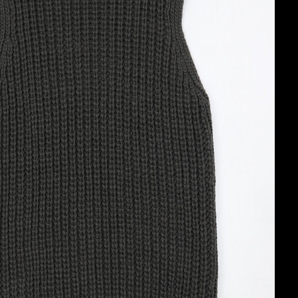 H&M Womens Green Roll Neck Polyester Pullover Jumper Size S