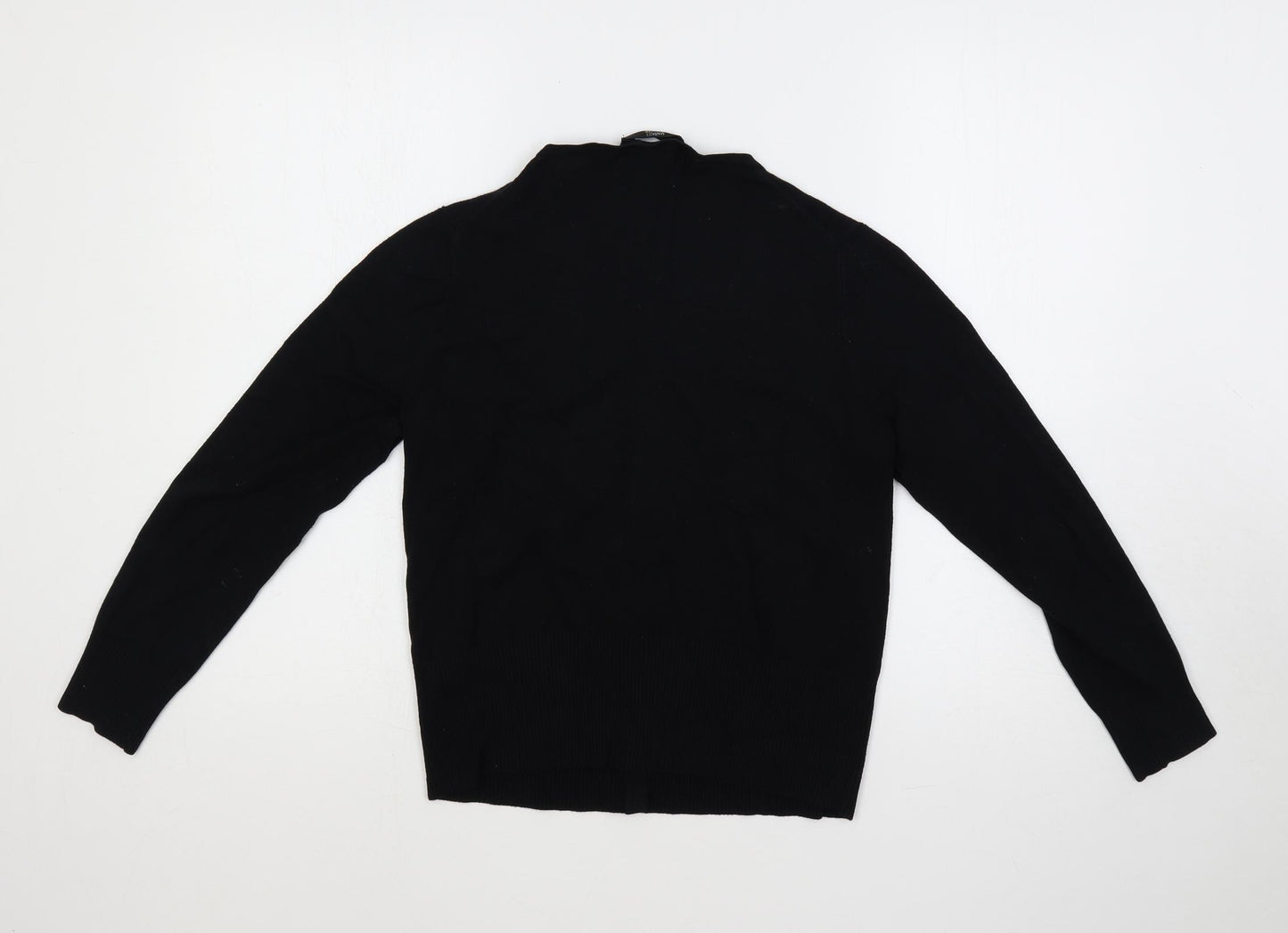 Marks and Spencer Womens Black Round Neck Viscose Cardigan Jumper Size 14