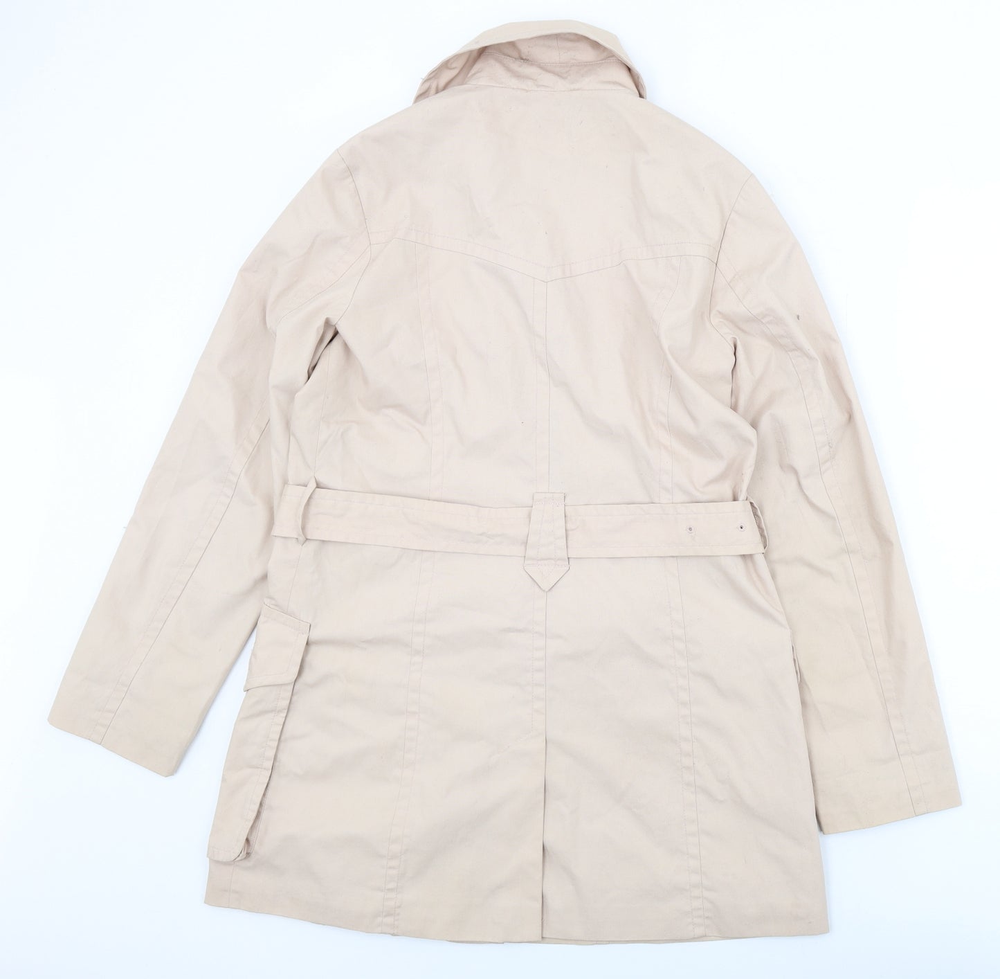 H&M Womens Beige Trench Coat Coat Size 14 Button
