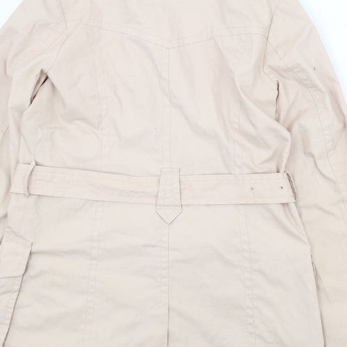 H&M Womens Beige Trench Coat Coat Size 14 Button