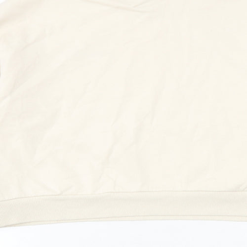 H&M Womens Beige Cotton Pullover Sweatshirt Size M Pullover