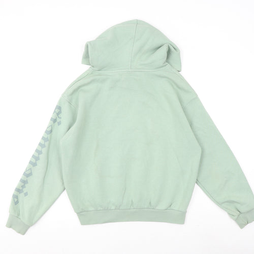 Sian Marie Womens Green Cotton Pullover Hoodie Size XS Pullover