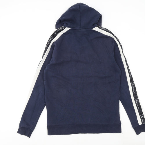 Closure Mens Blue Cotton Pullover Hoodie Size M