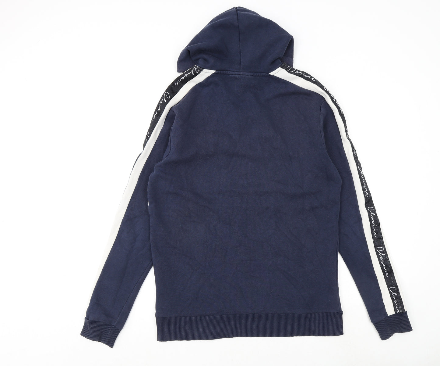 Closure Mens Blue Cotton Pullover Hoodie Size M