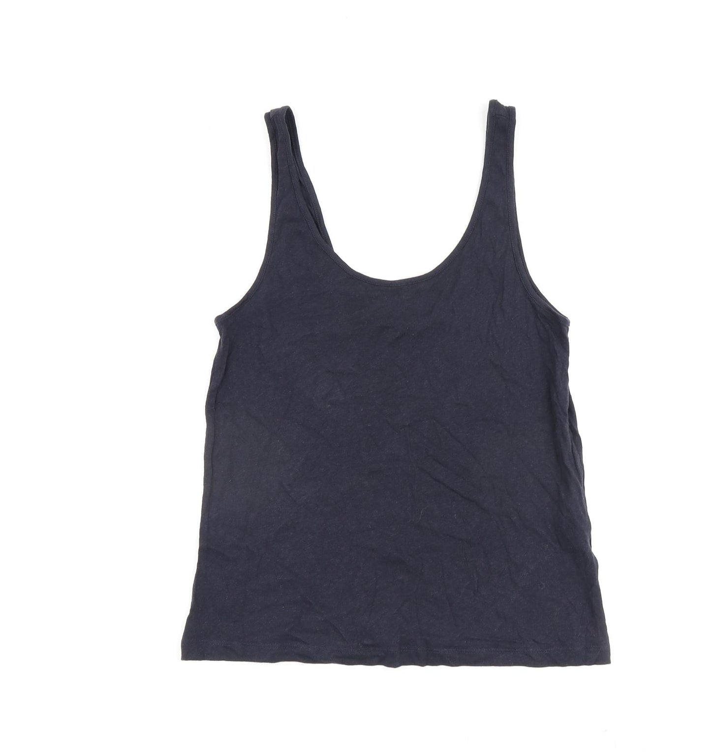 & Other Stories Womens Black Cotton Basic Tank Size XS Scoop Neck