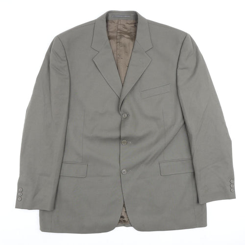 Burton Mens Green Polyester Jacket Suit Jacket Size 46 Regular