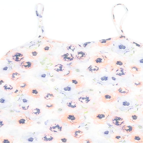 Dorothy Perkins Womens Multicoloured Floral Polyester Camisole Tank Size 14 Scoop Neck