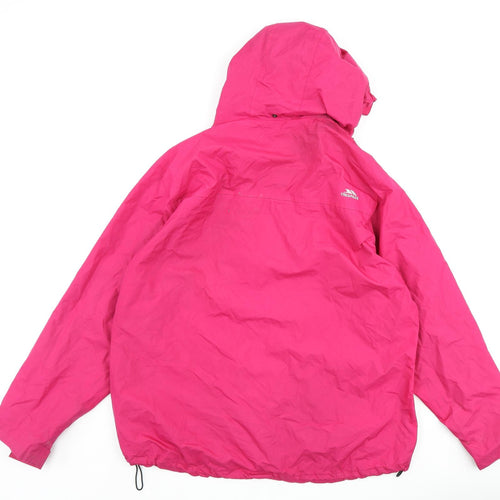 Trespass Womens Pink Rain Coat Coat Size 20 Zip