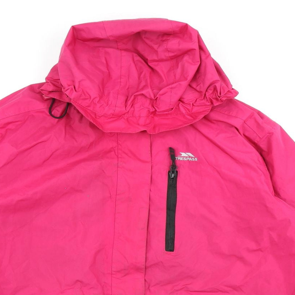 Trespass Womens Pink Rain Coat Coat Size 20 Zip