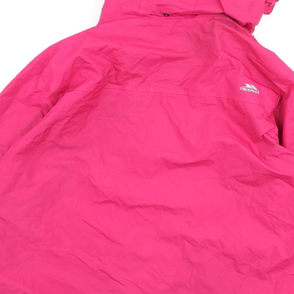 Trespass Womens Pink Rain Coat Coat Size 20 Zip