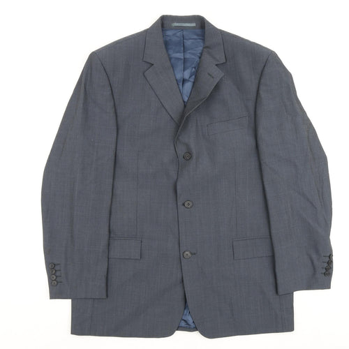 Blazer Mens Blue Wool Jacket Blazer Size 42 Regular