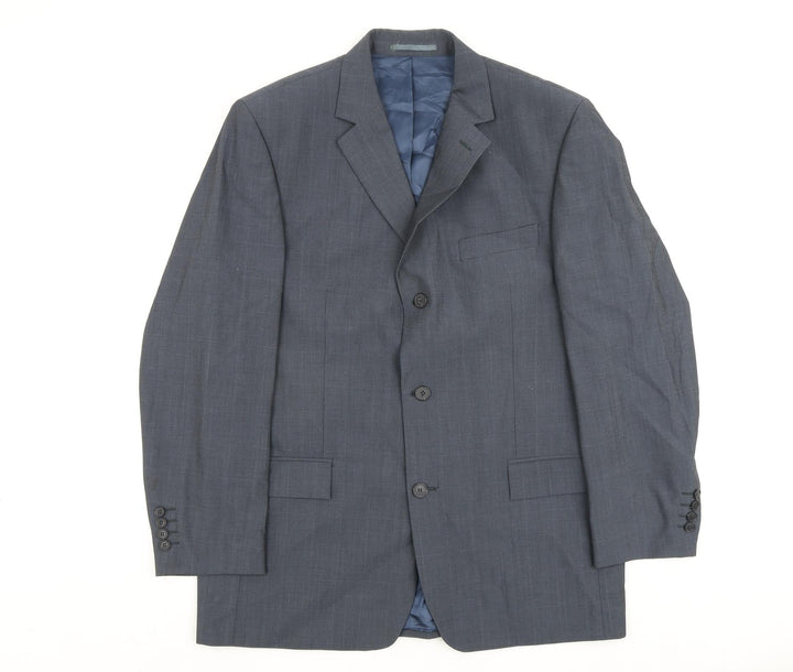 Blazer Mens Blue Wool Jacket Blazer Size 42 Regular